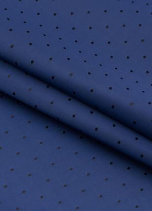 Ткань атлас подкладочная жаккард синяя для одежды