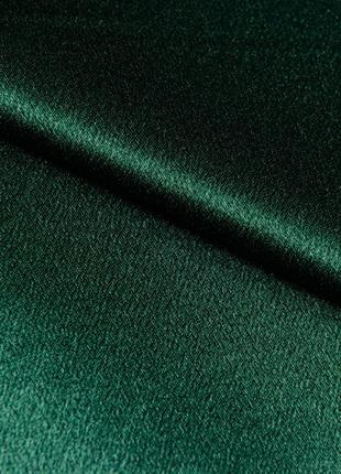 Ткань креп-сатин стрейч темно-зеленый