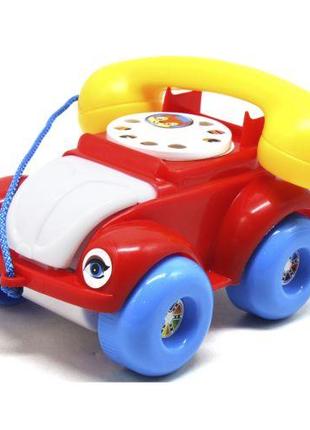 Каталка-машинка "Телефон" (червона) [tsi105815-ТSІ]