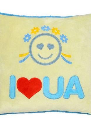 Подушка декоративна "I love UA" [tsi201396-ТSІ]