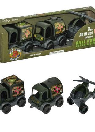 Набір машинок "Kid cars: Військова техніка", 3 шт. [tsi206352-...