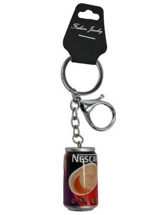 Брелок пластиковый "Банка кофе Nescafe" [tsi203590-ТSІ]
