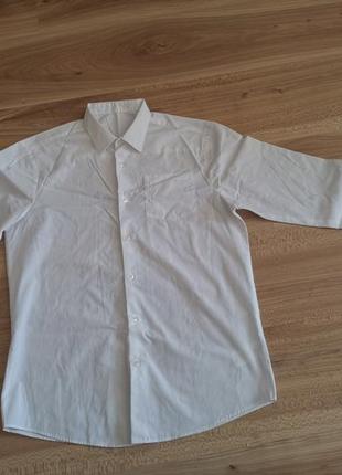 Рубашка белая на парня 13-14 лет, рубашка