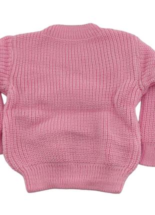 Детский свитер Турция 6, 7, 8 лет для девочки на пуговицах роз...