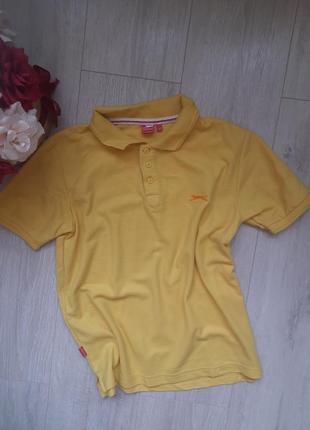 Желтая футболка мальчик slazenger 11,12 лет