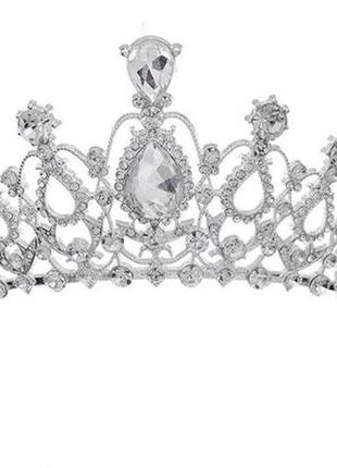 Свадебная тиара, серебряная корона, диадема, украшение для при...