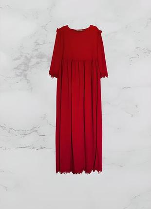 Красное теплое платье макси от van gils