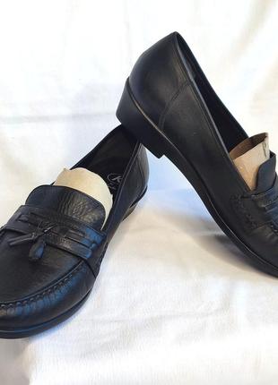 Туфли женские черные лоферы Clarks (размер 40, UK7)