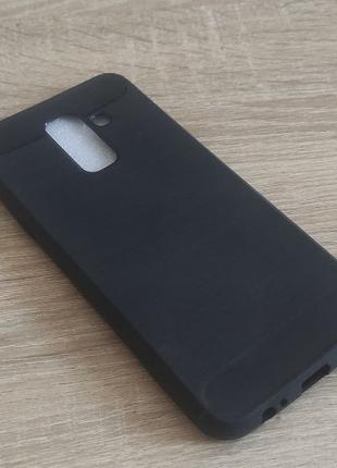 Чехол Silicone Case для Samsung A6 Plus 2018 Black