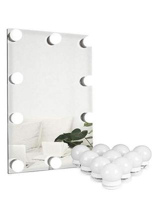 10 LED-лампочок для гримерного дзеркала 3 режими Vanity Mirror...