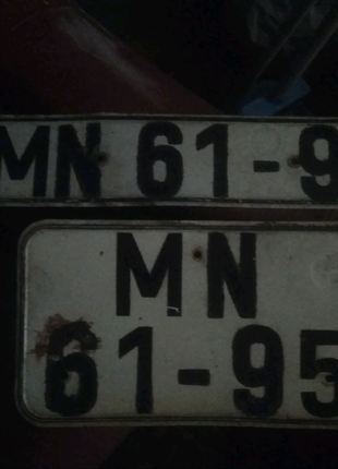 Автомобильные номера серии MN (Германия ГДР 1970-1990гг)