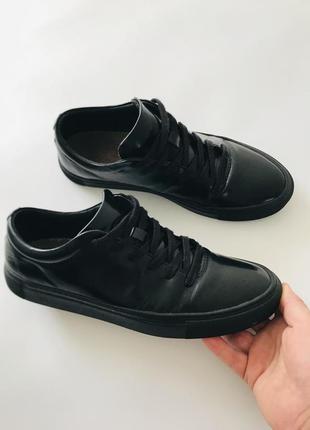Кроссовки черные, теннисные туфли wooden black, размер 42