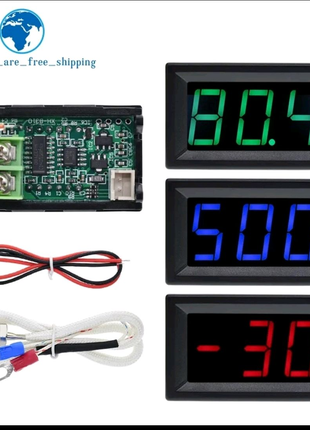 Термометр XH-B310 цифровой встраиваемый 12 v  -30 ~ 800C с т.п.