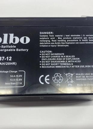 Аккумулятор Solbo (12В/ 7Ач) год выпуска 2023 год