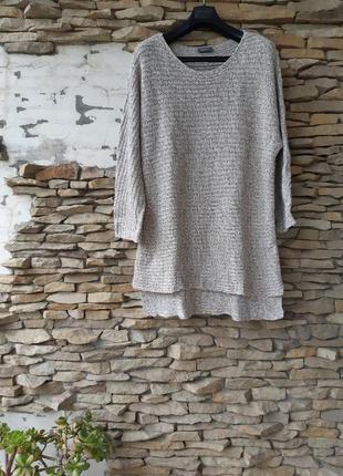 Шикарный меланжевый пуловер большого размера