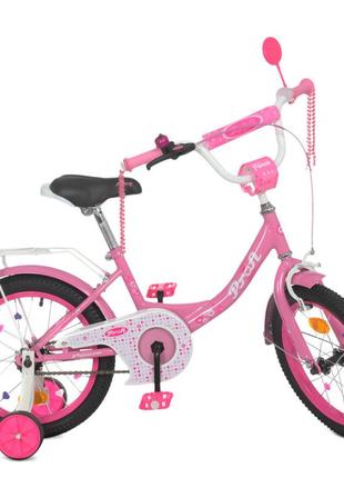 Велосипед детский prof1 y1611 16 дюймов, розовый