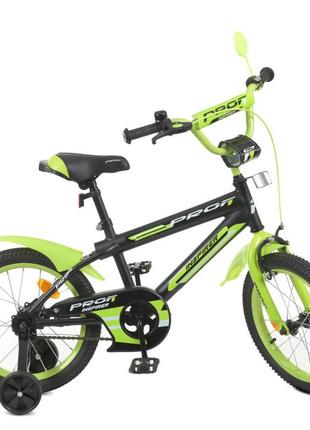 Велосипед детский prof1 y16321-1 16 дюймов, салатовый