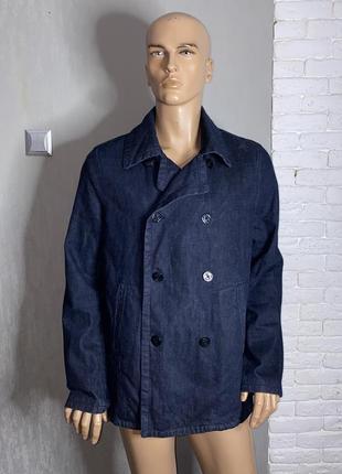 Джинсовая куртка пиджак на меховой подкладке gap, m
