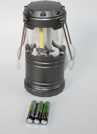 Туристичний кемпінговий ліхтар на батарейках led лампа