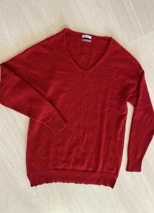 Кашемировый свитер красный