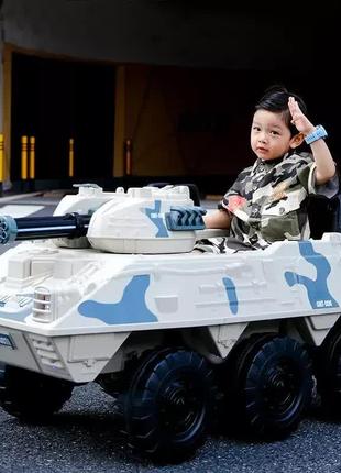 Детский электромобиль Танк Patriot (белый цвет)