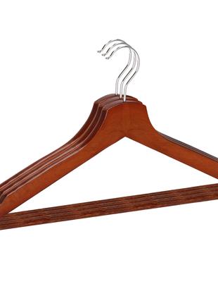 Набор деревянных плечиков (вешалок) для одежды 3 шт Springos H...