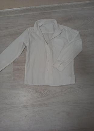 Белая рубашка 8-10 лет