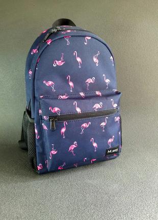 Рюкзак шкільний фламінго з ортопедичною спинкою великий 40 синій