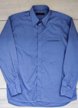 Голубая рубашка с карманом 42 16.5 henbury