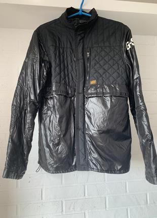 Крутая комбинированная куртка g - star raw denim оригинал
