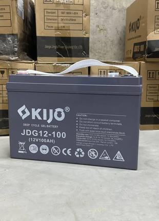 Аккумулятор гелевый мощный Kijo JDG 12V 100Ah GEL для солнечны...