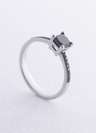 Помолвочное кольцо с бриллиантами (белое золото) 236381122
