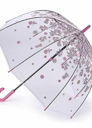 Женский зонт-трость прозрачный fulton springs