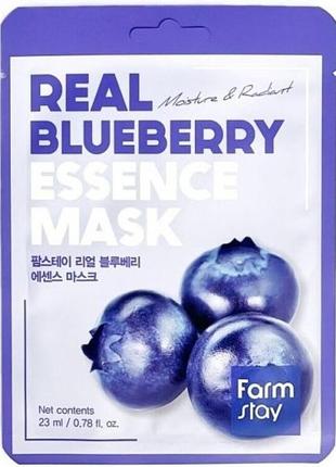 Тканевая маска для лица с экстрактом черники FarmStay Real Blu...