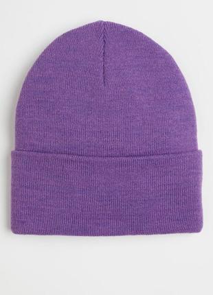 Шапка шапочка шапуля акрил h&m фіолетова