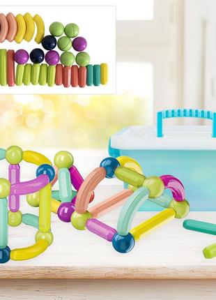 Магнитный конструктор для детей (36 эл.) Разноцветный, развива...