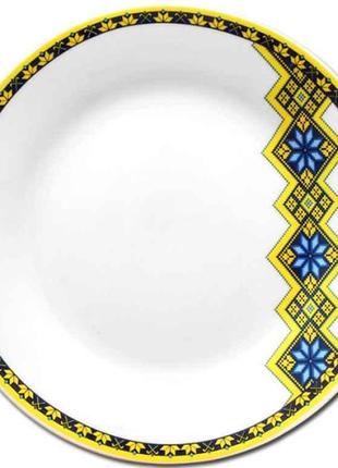 Тарілка 8 Керамика 30001-006 Вишиванка жовто-блакитний ромб (1...
