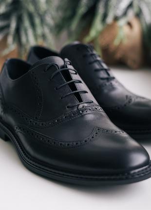Кожаные оксфорды - стильные мужские туфли, 40 - 45 размер