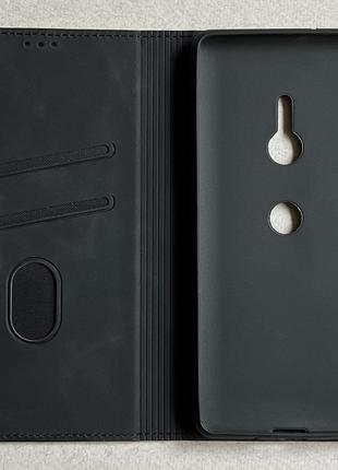 Чехол-книжка для Sony Xperia XZ3 чёрный, высококачественная ис...