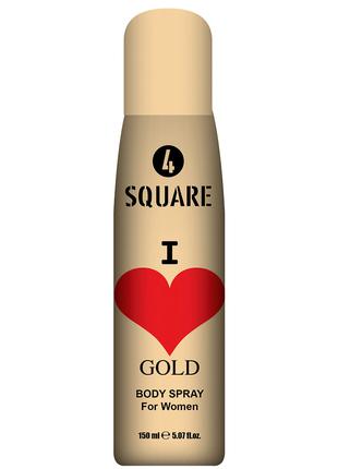 Жіночий дезодорант-спрей 4 SQUARE Gold, 150 мл