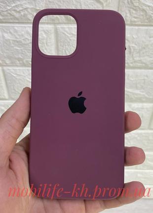 Чехол Silicon case iPhone 12 , iPhone 12 Pro plum ( Силиконовы...