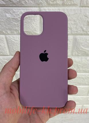 Чехол Silicon case iPhone 12 , iPhone 12 Pro фиолетовый ( Сили...