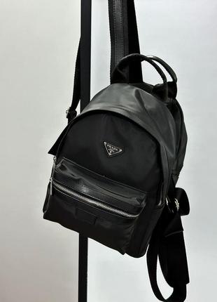 Портфель женский сумка prada re-nylon small backpack black рюк...