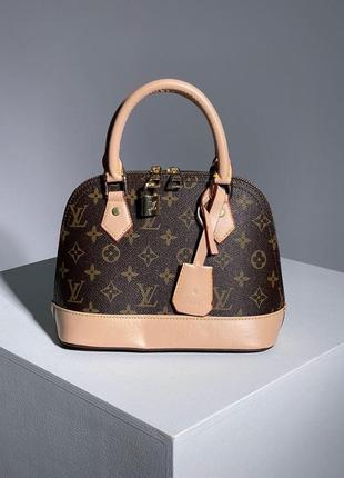 Сумка женская louis vuitton alma brown/pink lv луи витон через...