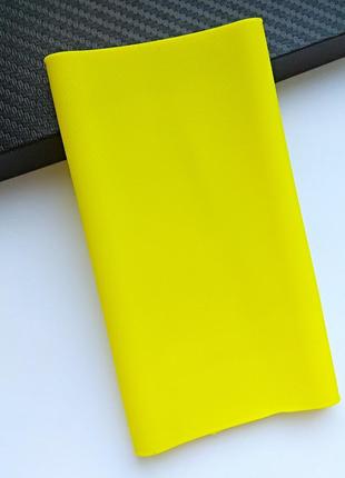 Силиконовый мягкий чехол для Xiaomi Power Bank 10000 mAh (желтый)