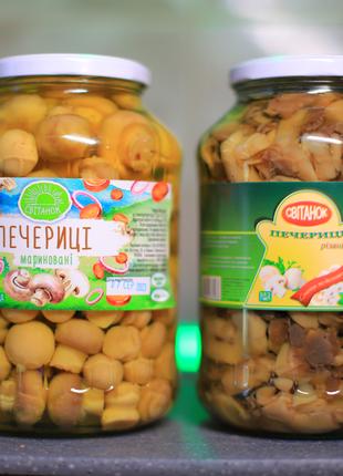 Гриби цілі та різані