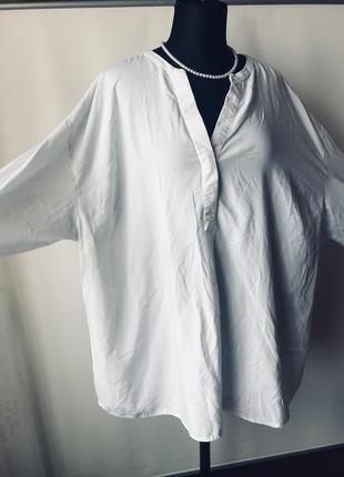 Белая рубашка батал