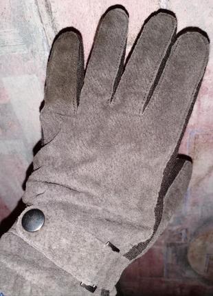 Кожаные замшевые перчатки f@f