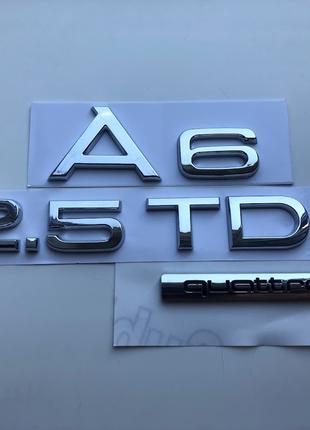Шильдик на багажник Ауди, напис на багажник Ауди, Audi A6 2.5T...