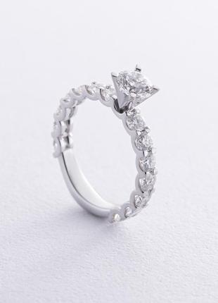 Помолвочное кольцо с бриллиантами (белое золото) 222031121